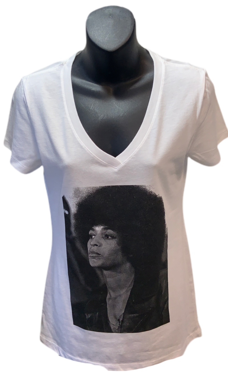 Angela Davis - Fitted V-Neck Tee