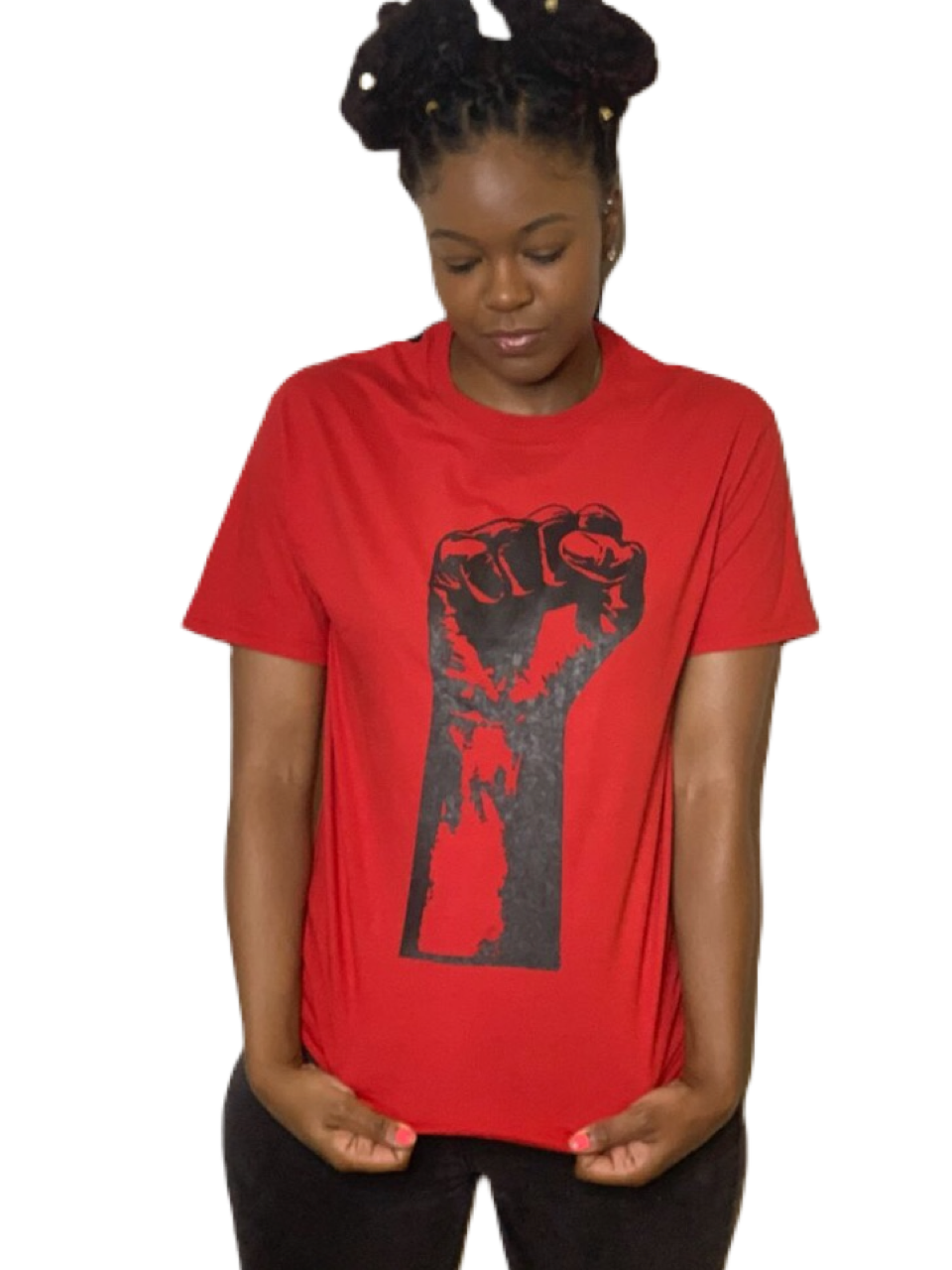 Black power fist 2024 shirt